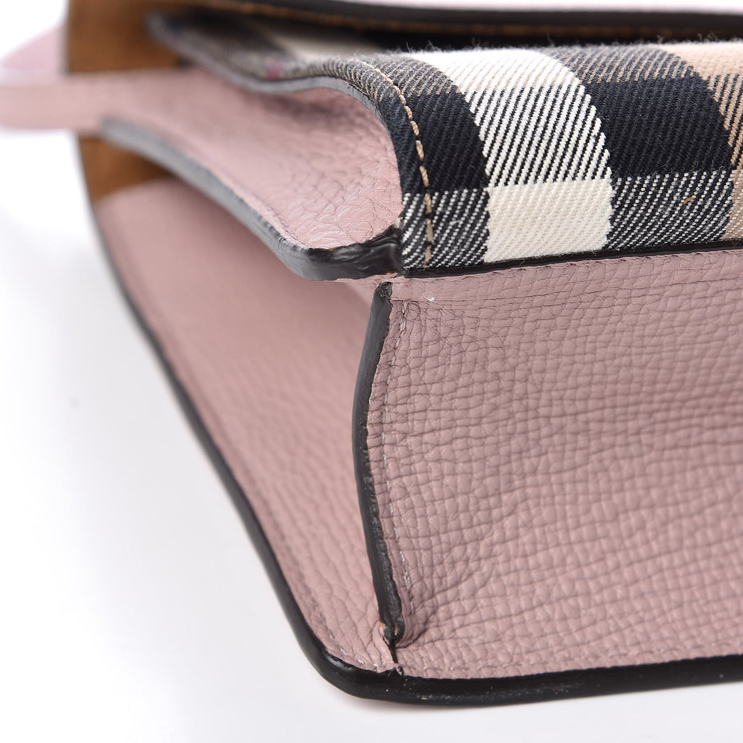 Derby Calfskin House Check Small Macken Crossbody Bag Pale Orchid