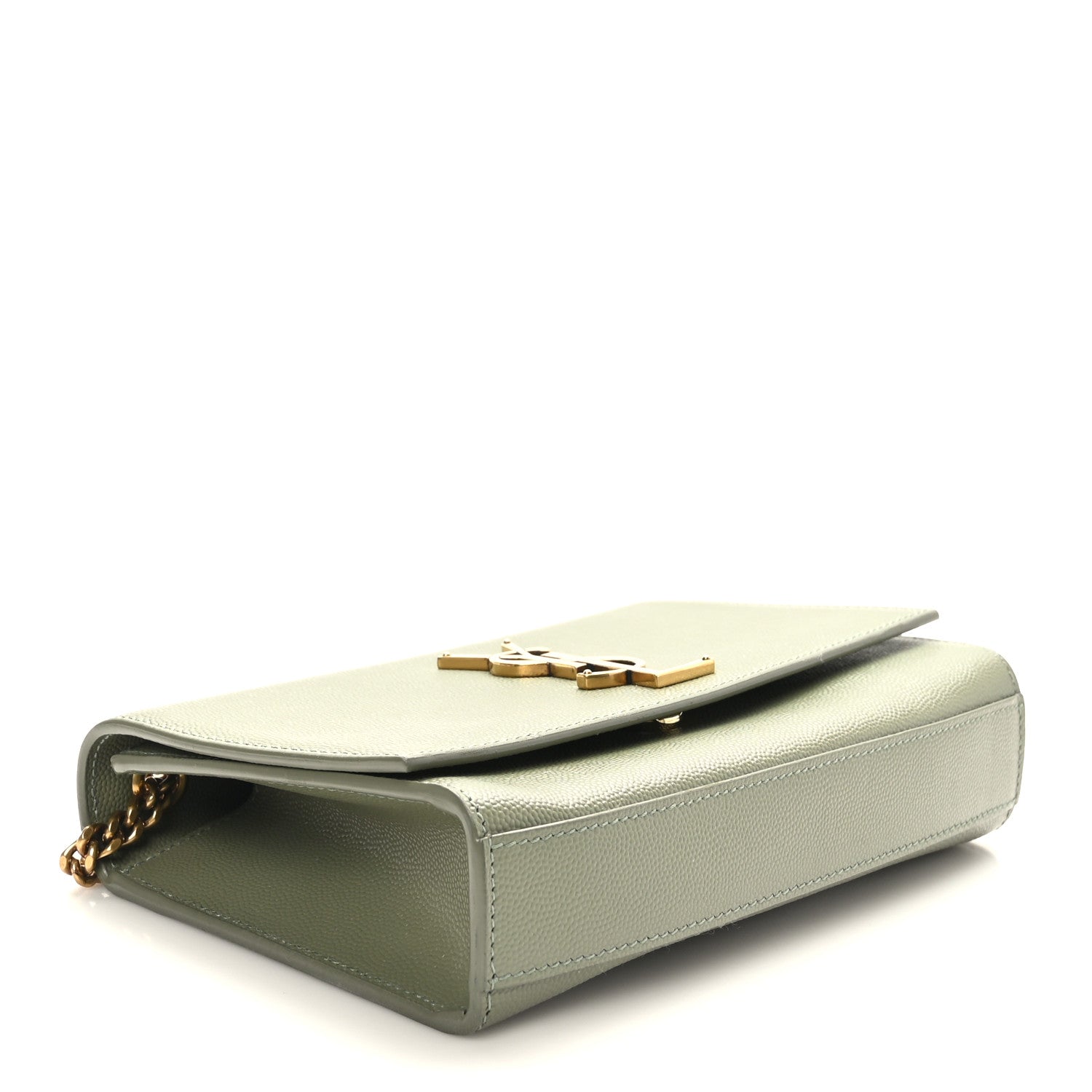 Saint Laurent Grain De Poudre Small Monogram Kate Satchel Light Sage 4 of 8