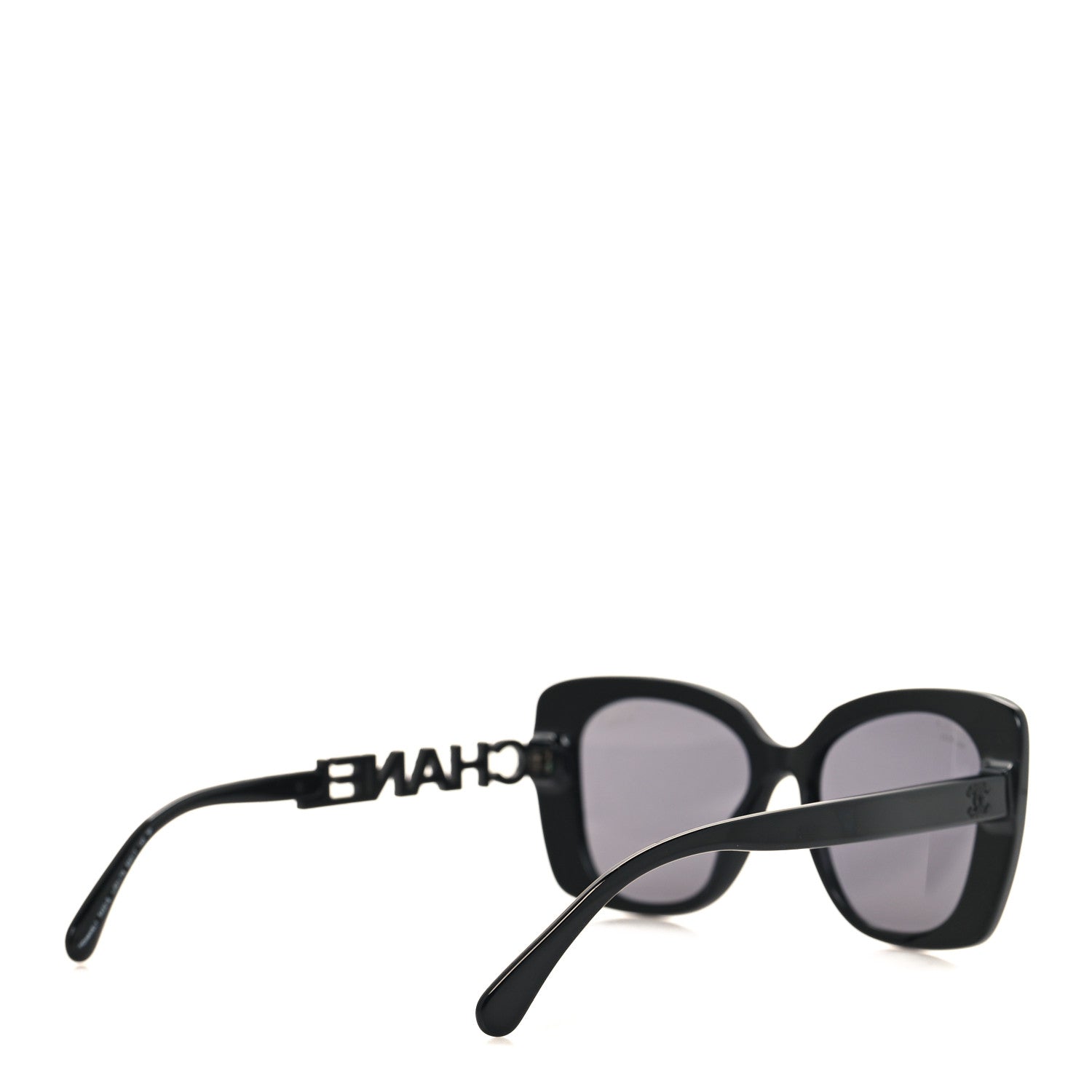 Chanel Acetate Strass Polarized Square Sunglasses 5422-B Black 4 of 7