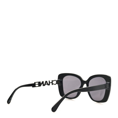 Chanel Acetate Strass Polarized Square Sunglasses 5422-B Black 4 of 7