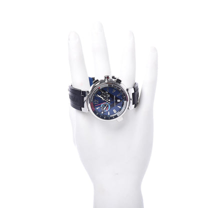 Louis Vuitton Stainless Steel Rubber 44mm Tambour Regatta Quartz Watch Blue 2 of 5