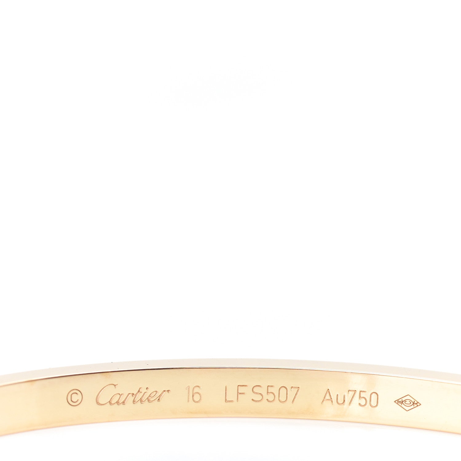 Cartier 18K Yellow Gold Small LOVE Bracelet 16 4 of 5
