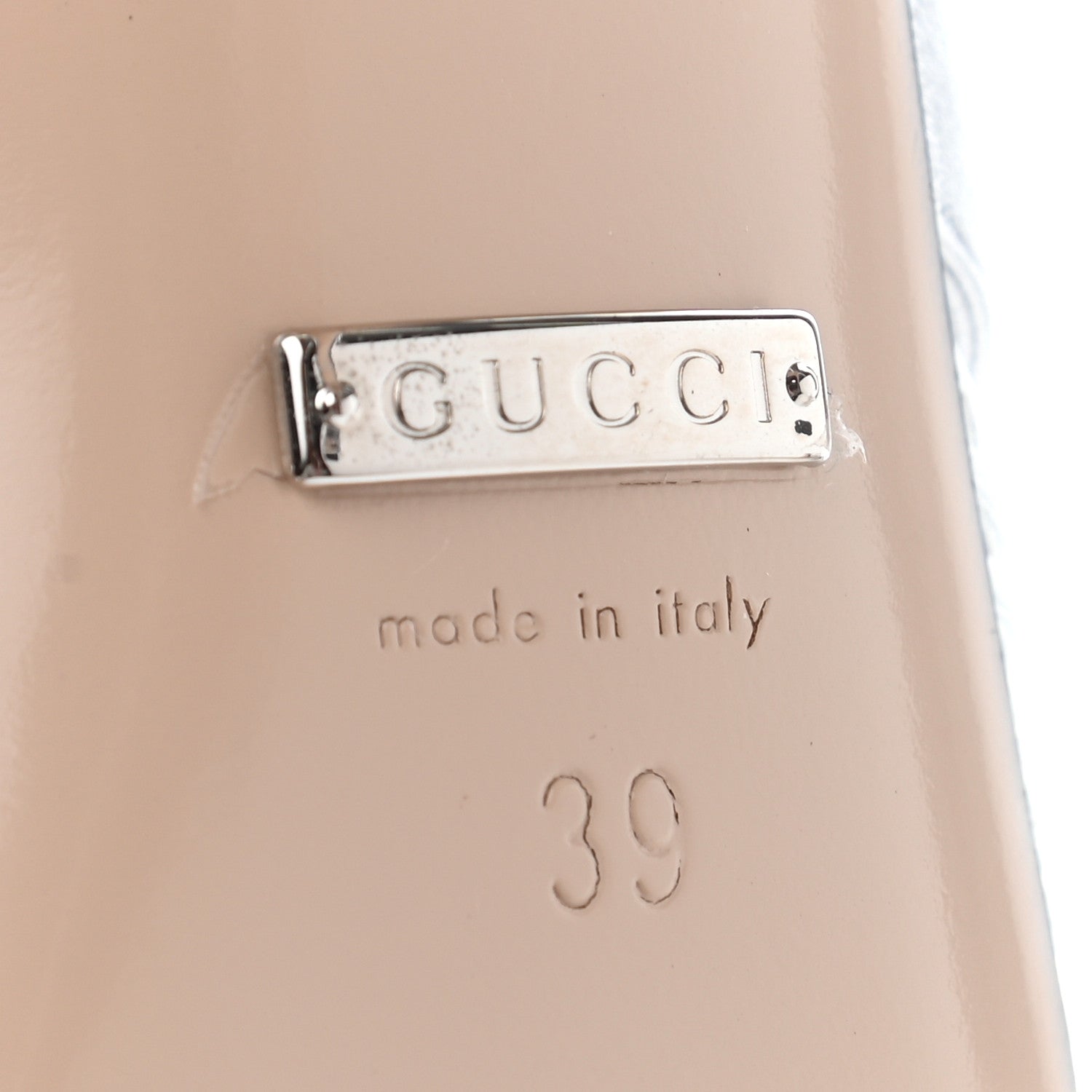 Gucci Metallic Nappa Allie Knot Sandals 39 Silver 6 of 7