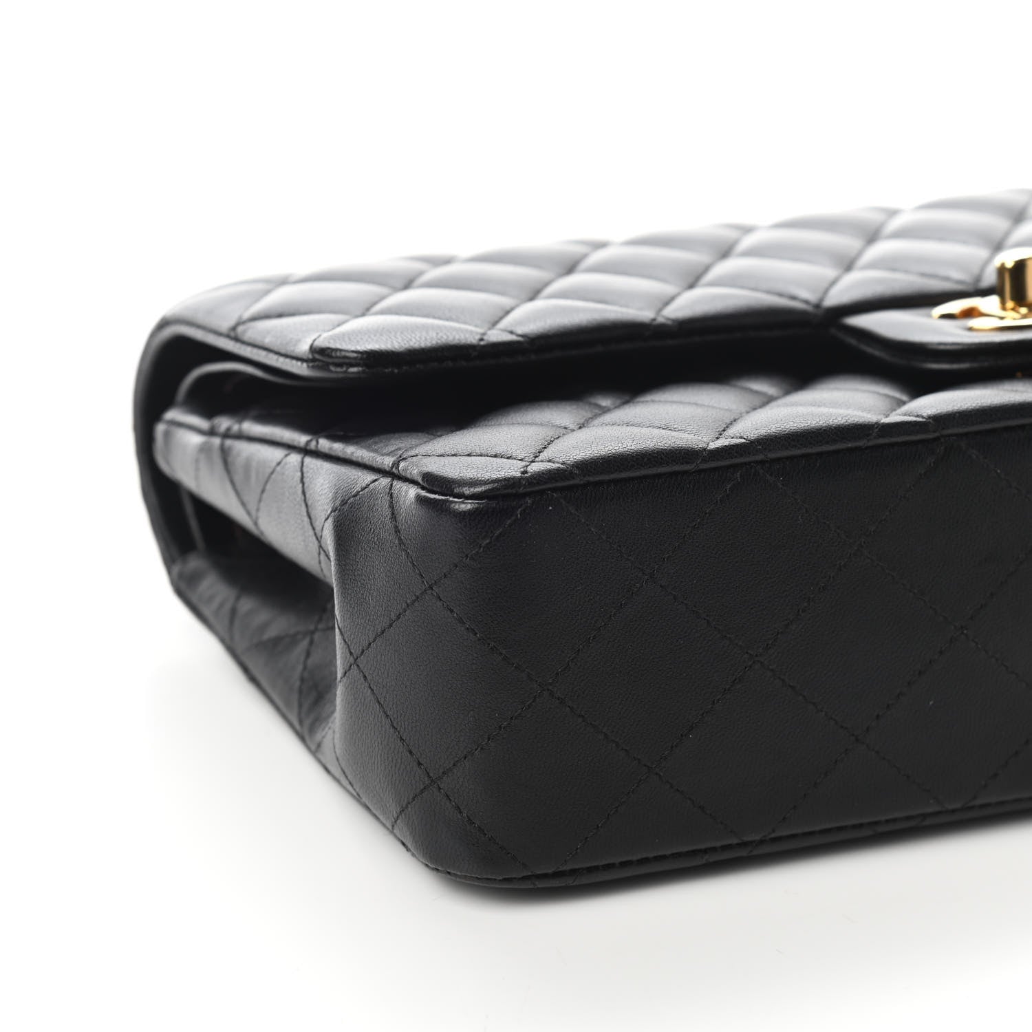 Chanel Lambskin Quilted Medium Double Flap Black 8 of 10