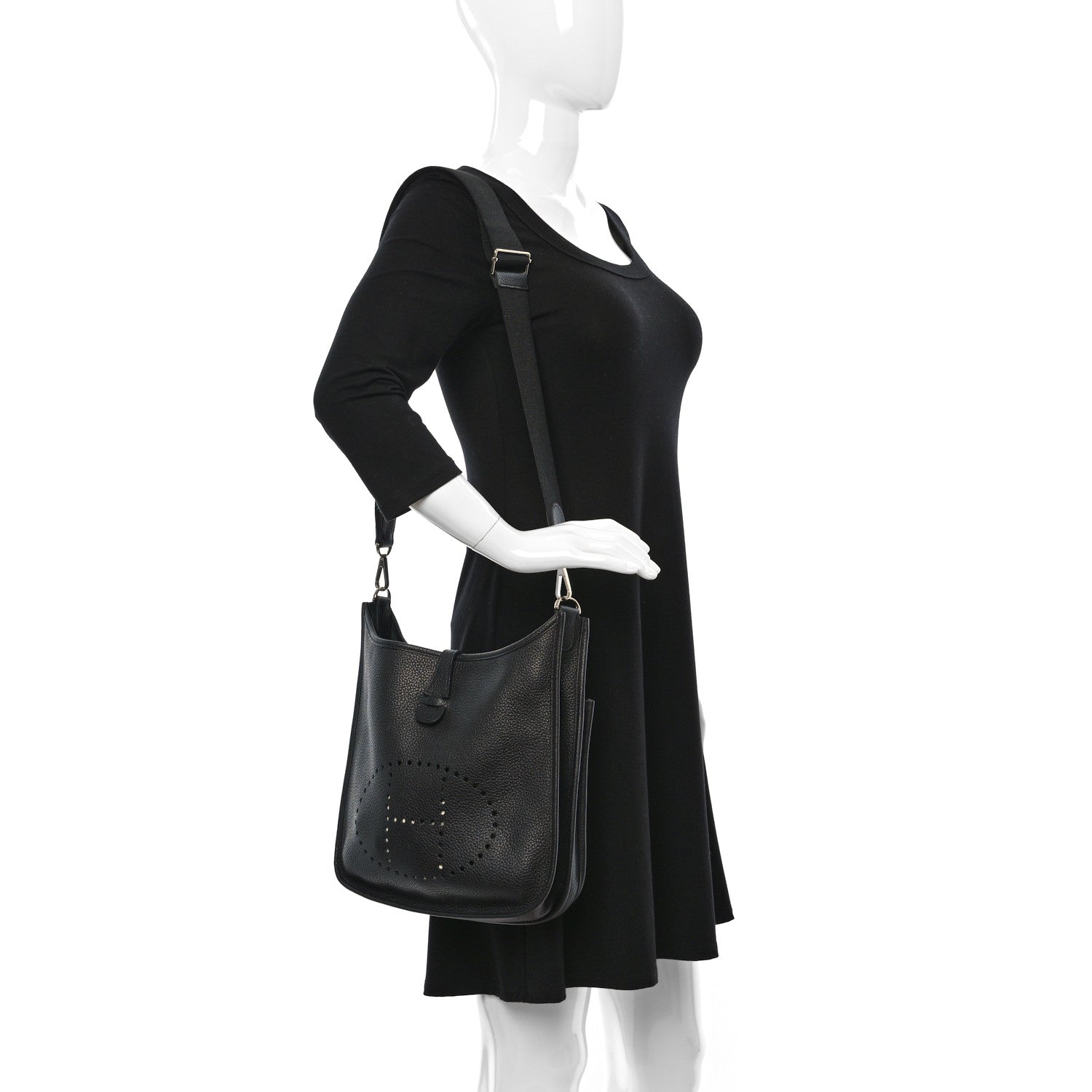 Hermes Taurillon Clemence Evelyne III PM Black 2 of 9