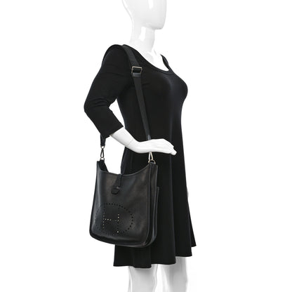 Hermes Taurillon Clemence Evelyne III PM Black 2 of 9