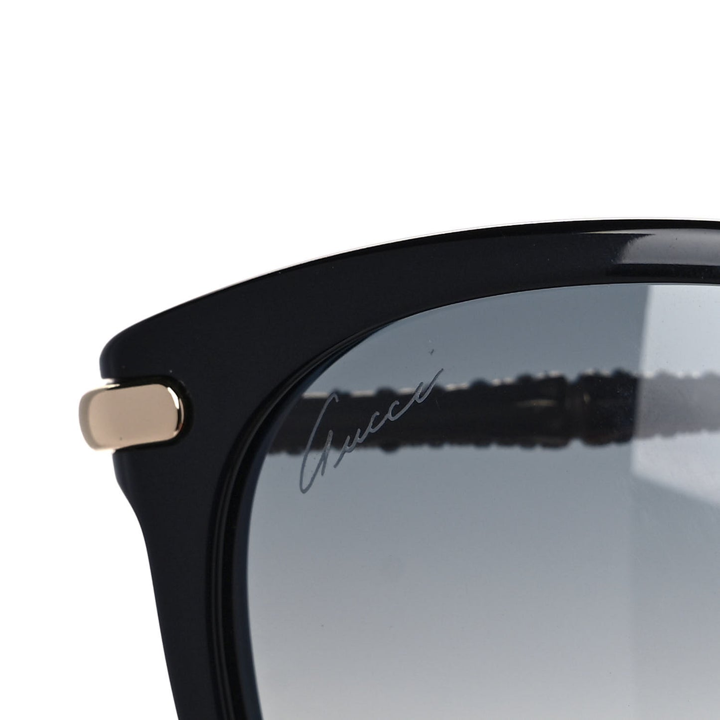 Crystal Bamboo Cat Eye GG3777 Sunglasses Black Gold