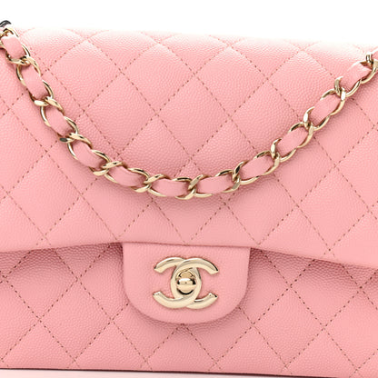 Chanel Caviar Quilted Medium Double Flap Pink 8 of 11