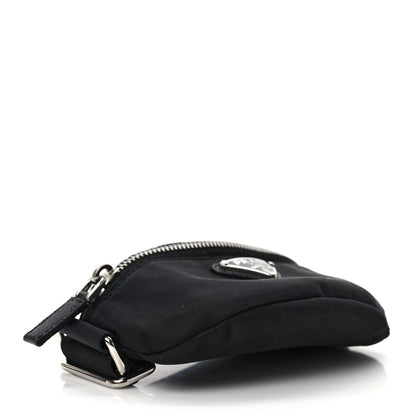 Prada Re-Nylon Travel Saffiano Metal Triangle Logo Mini Arm Pouch Black 4 of 7