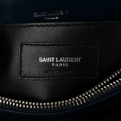 Saint Laurent Calfskin Y Quilted Monogram Small Loulou Chain Satchel Denim Blue 6 of 11