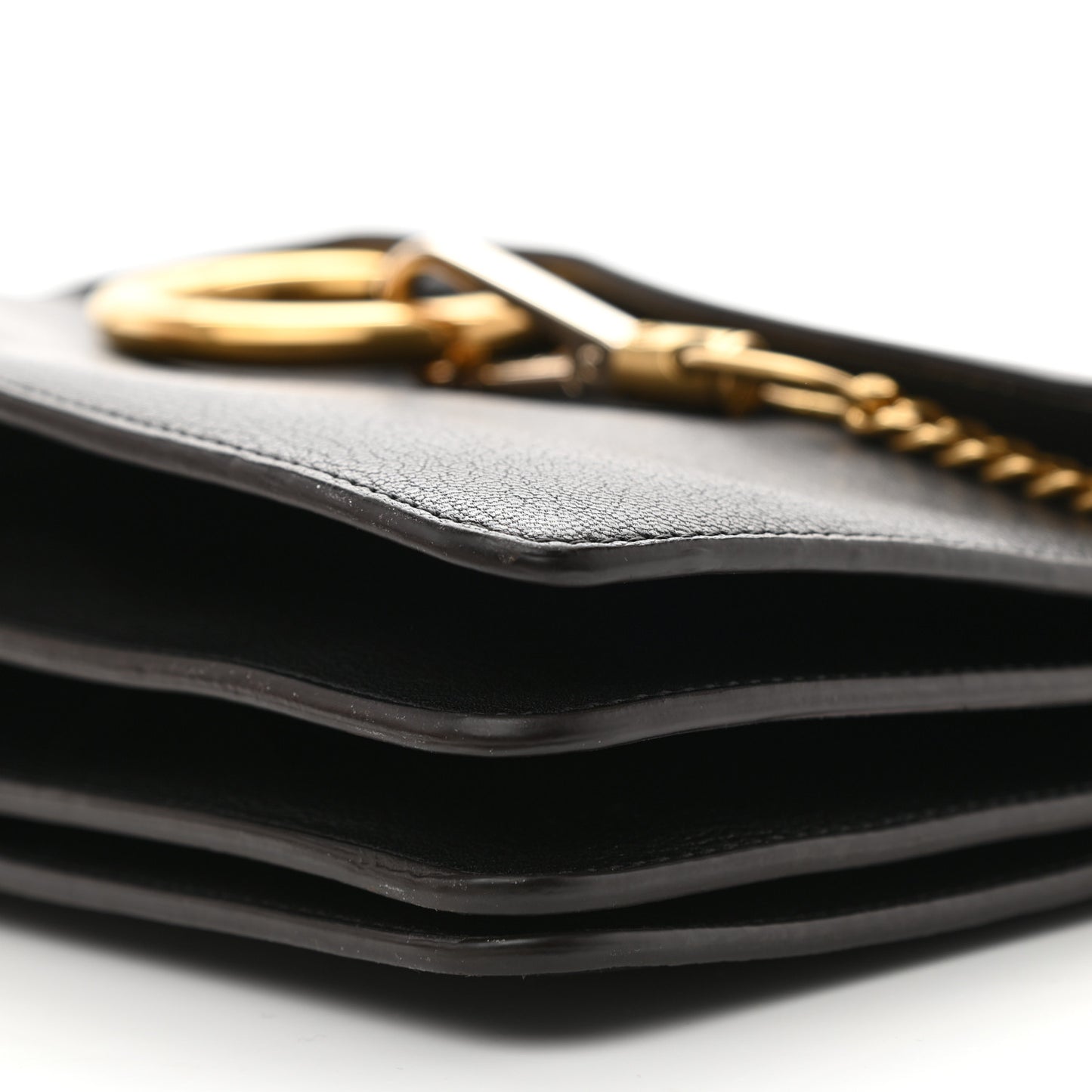 Suede Calfskin Medium Faye Shoulder Bag Black