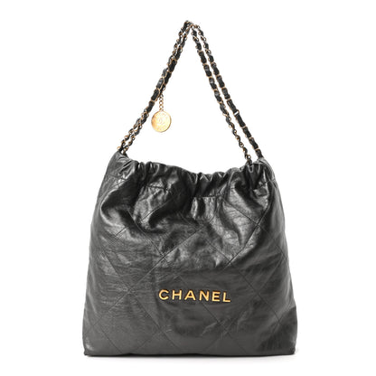 Chanel Metallic Calfskin Quilted Chanel 22 Ruthenium 1 of 10