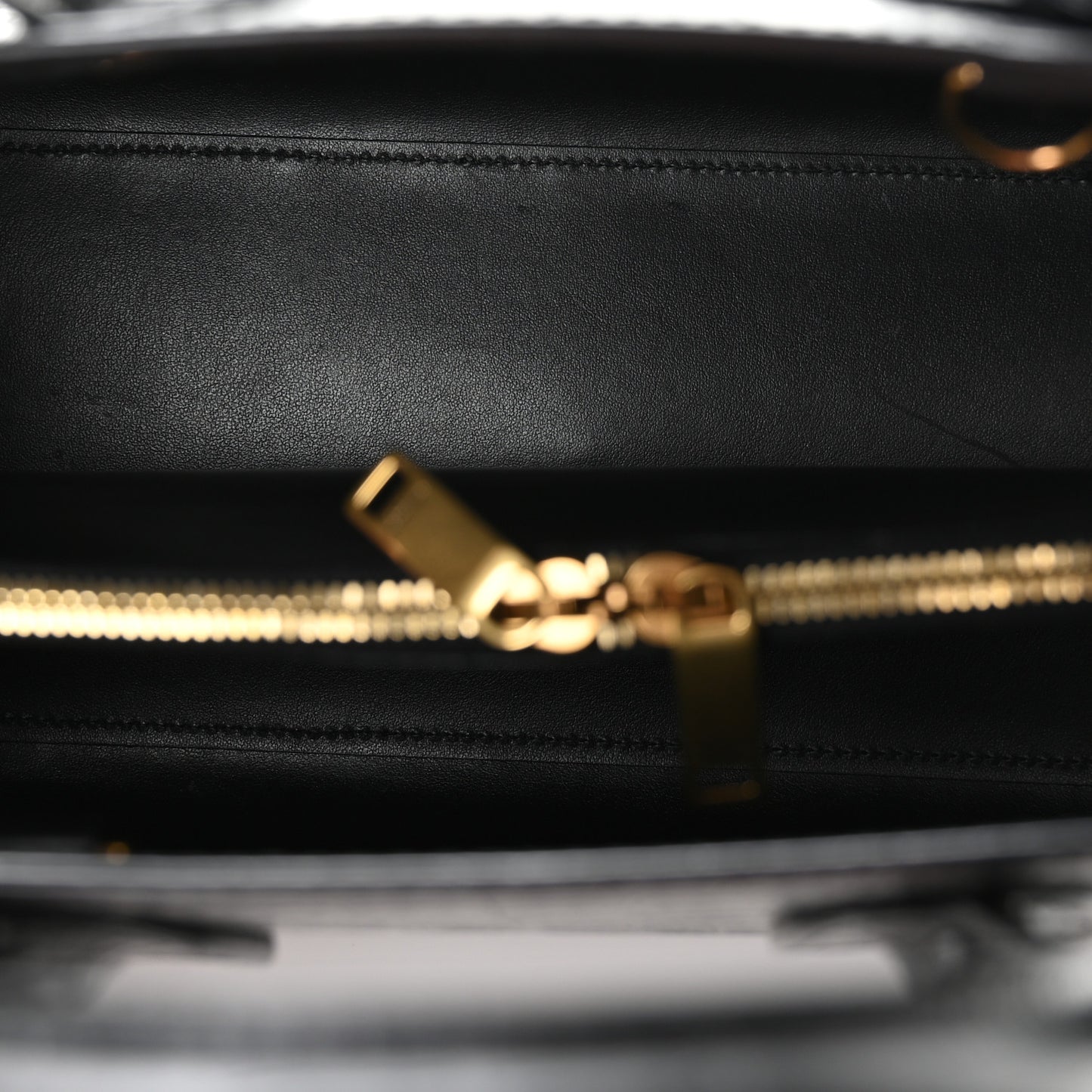 Calfskin Crocodile Embossed Small Sac de Jour Black