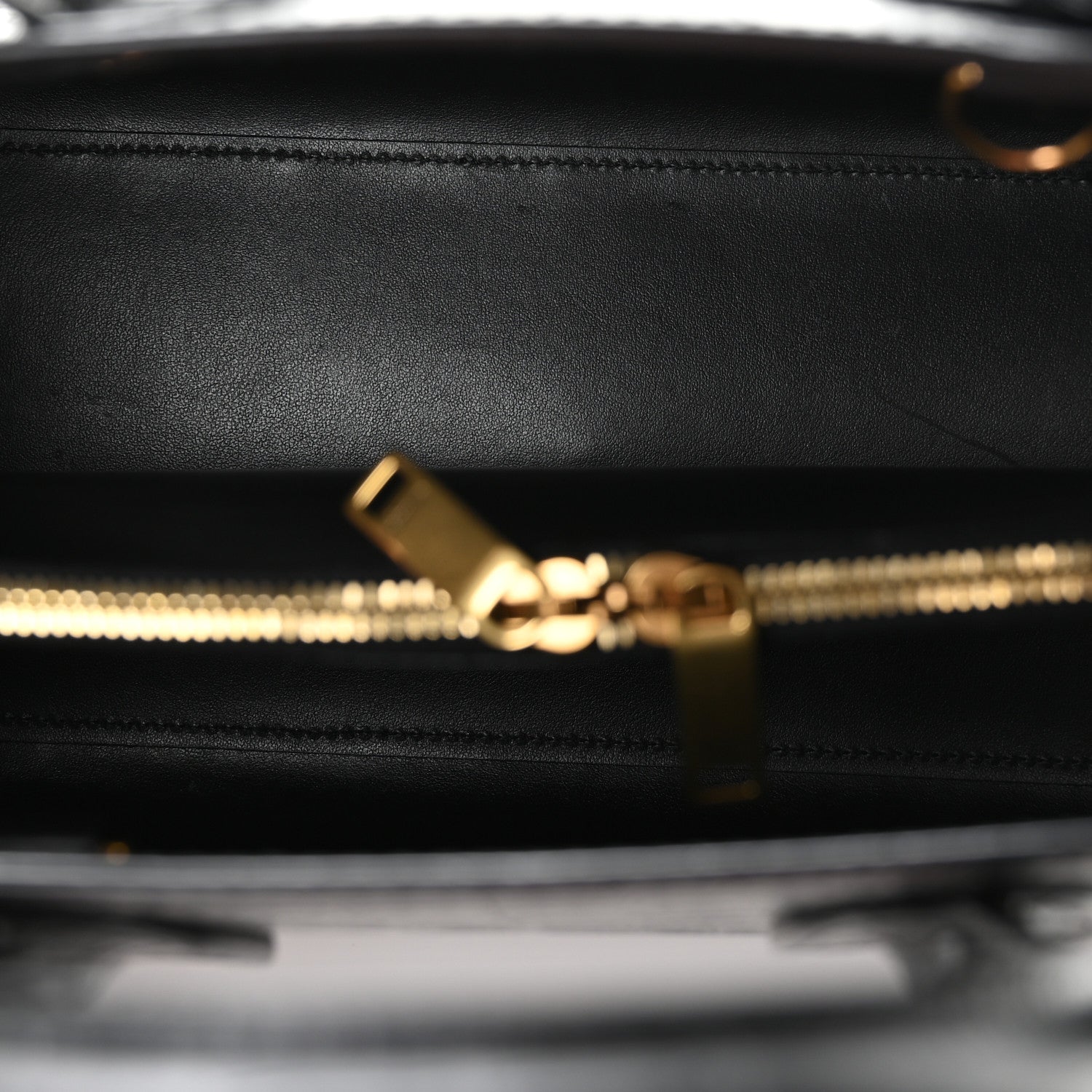 Saint Laurent Calfskin Crocodile Embossed Small Sac de Jour Black 5 of 10