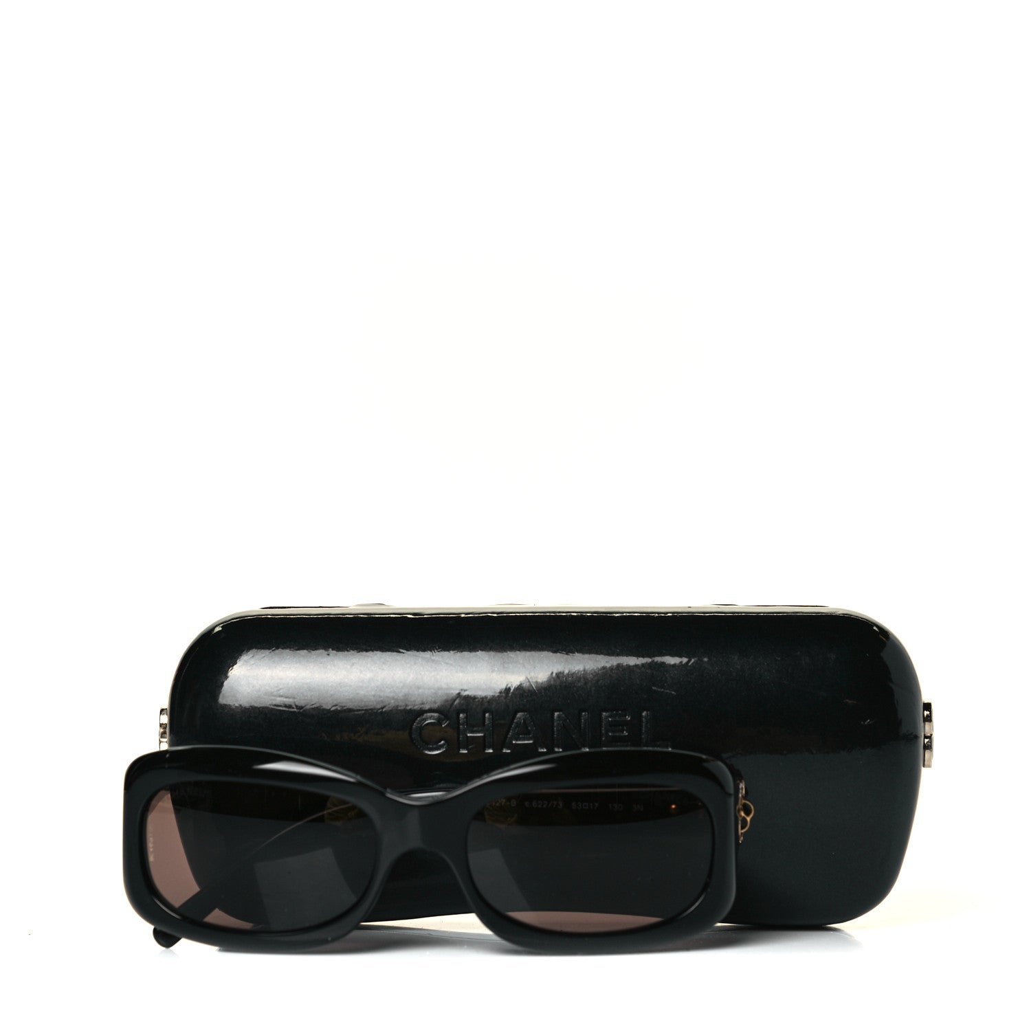 Chanel Crystal Camellia CC Sunglasses 5127-B Black 7 of 7