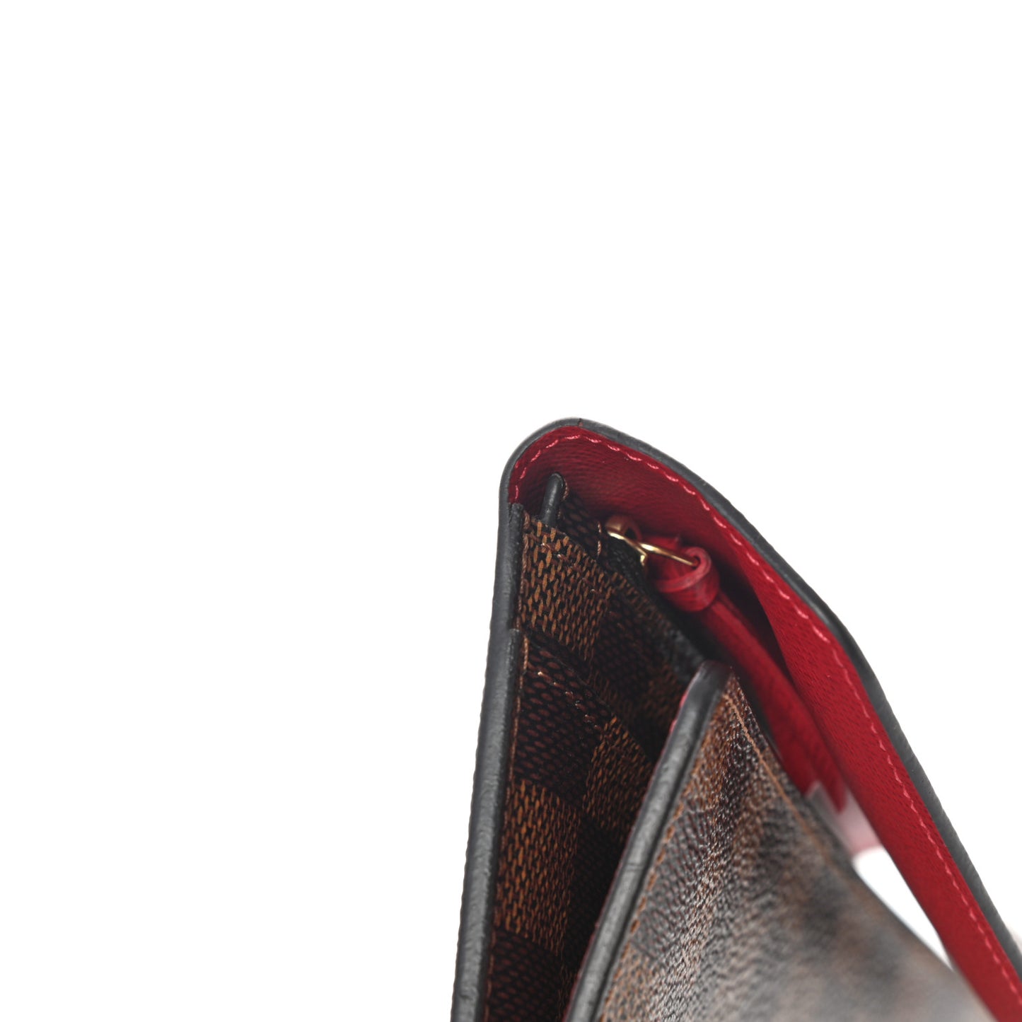 Damier Ebene Josephine Wallet Red