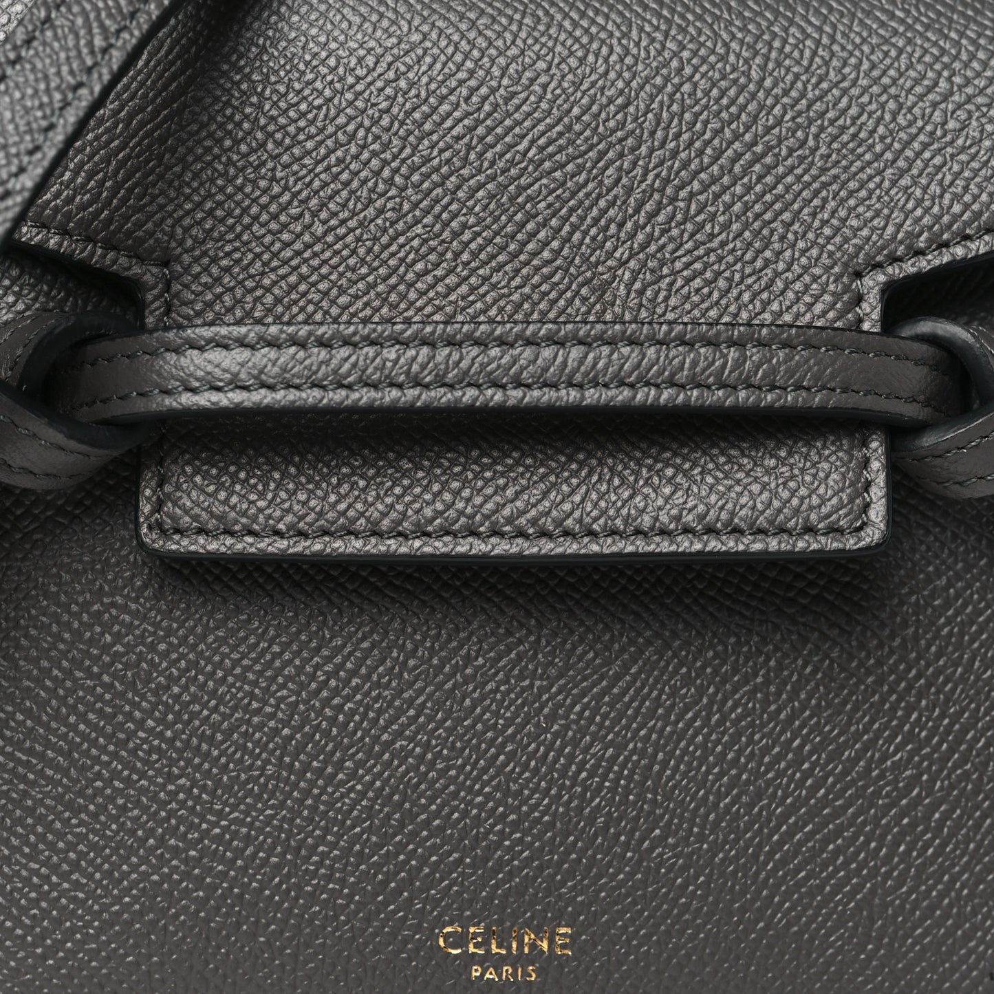Grained Calfskin Pico Belt Bag Grey