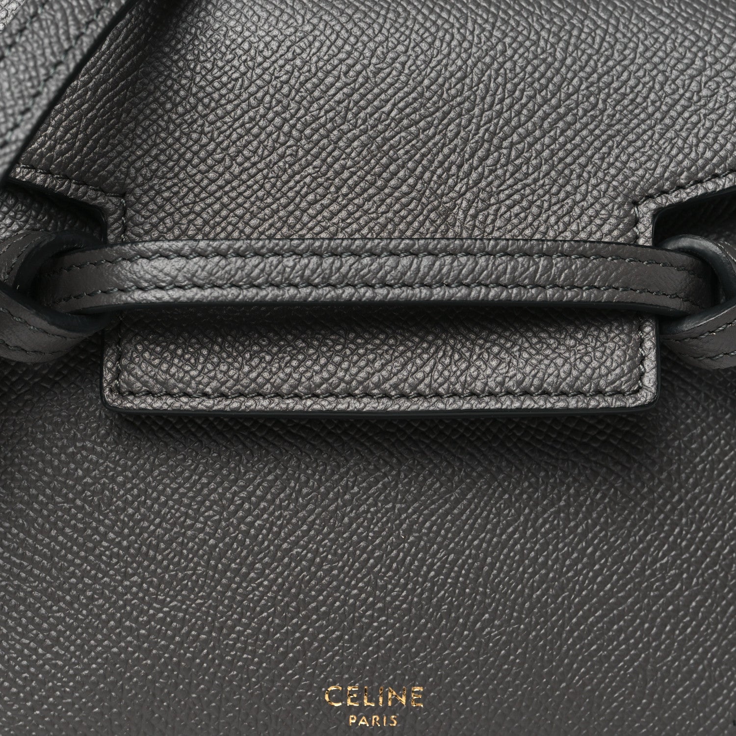 Celine Grained Calfskin Pico Belt Bag Grey 8 of 10