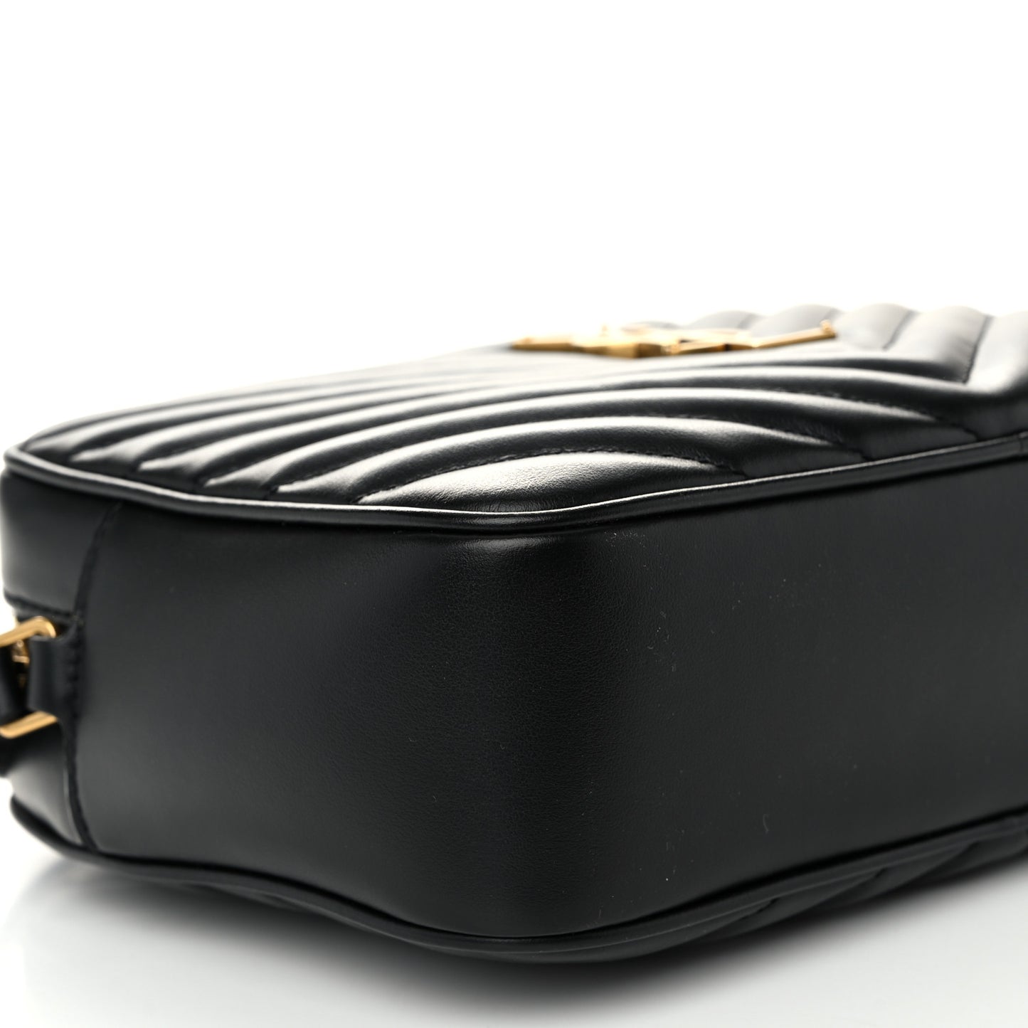 Calfskin Matelasse Monogram Lou Camera Bag Black