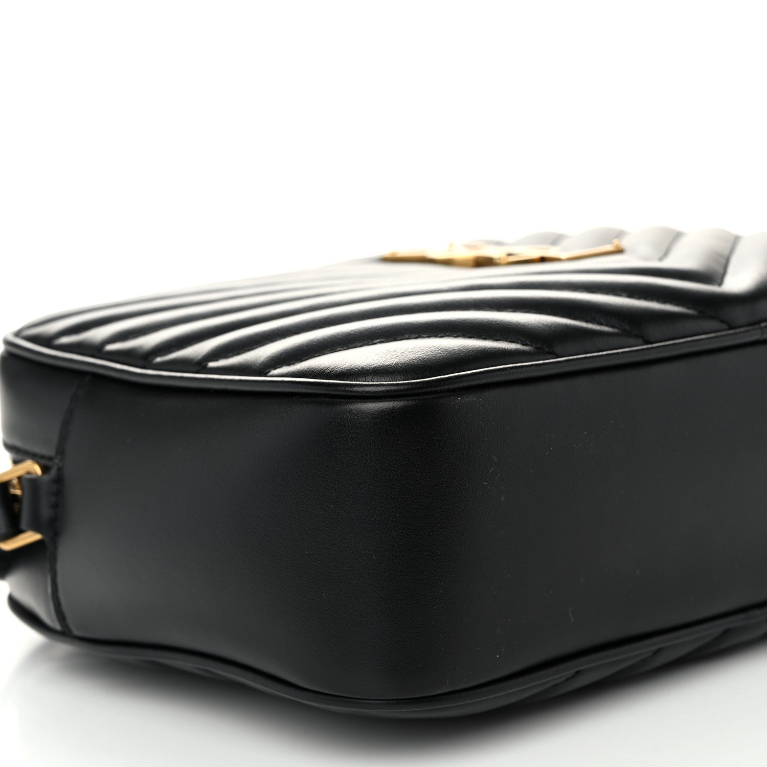 Saint Laurent Calfskin Matelasse Monogram Lou Camera Bag Black 9 of 10