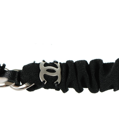 Chanel Lambskin Chain CC Headband Black Silver 4 of 4