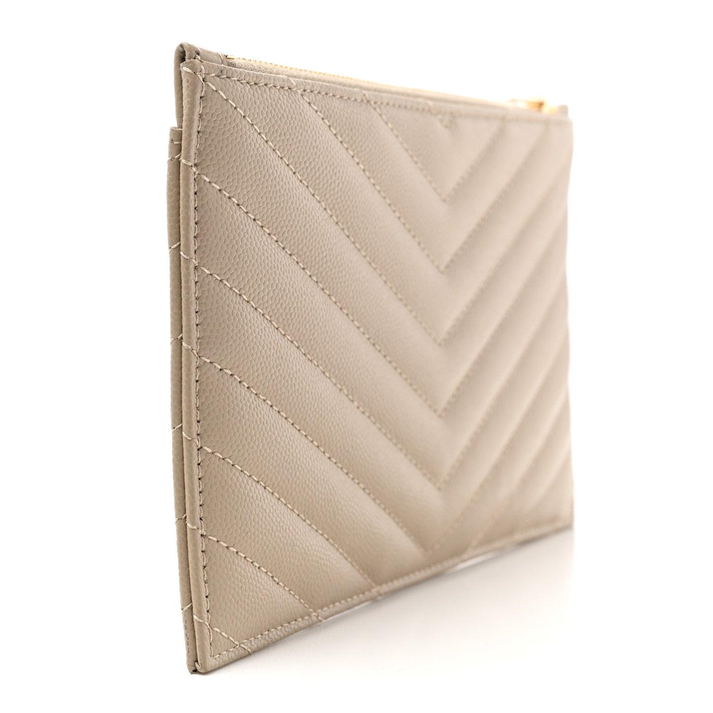 Grain De Poudre Chevron Monogram Bill Pouch Sea Salt