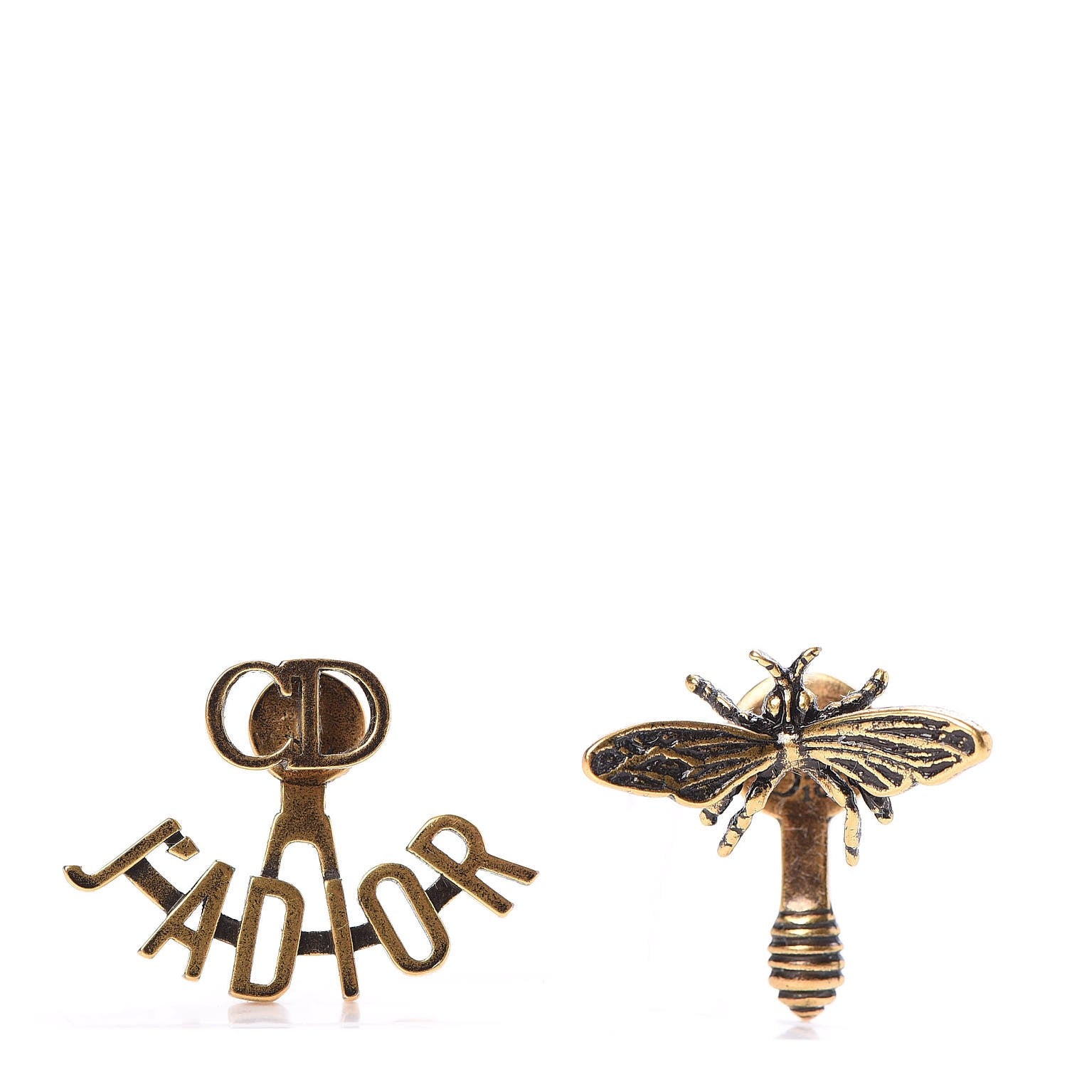 Christian Dior Metal J'Adior Earrings Aged Gold 1 of 5