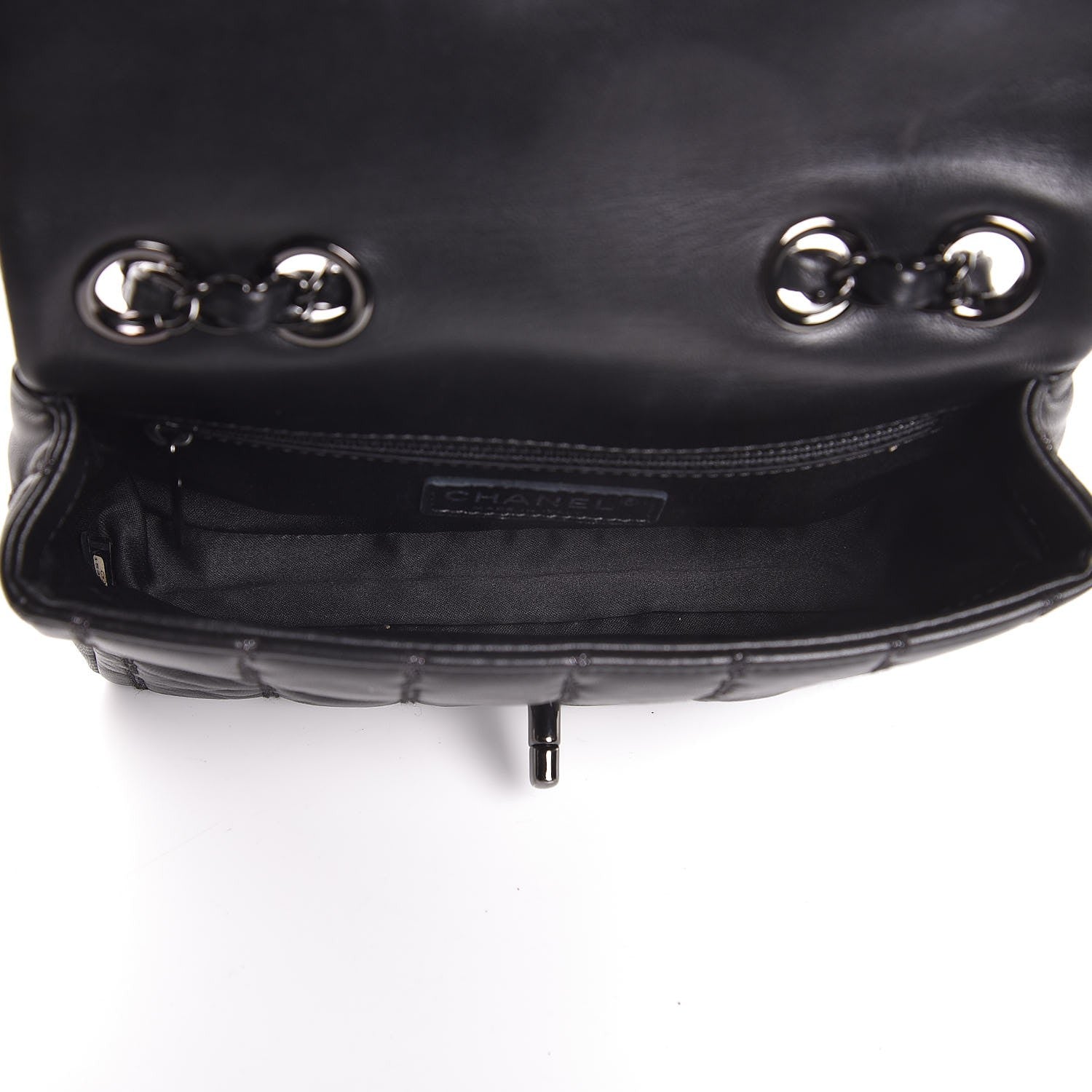 Chanel Lambskin Vertical Stitched Mini Flap Black 5 of 8
