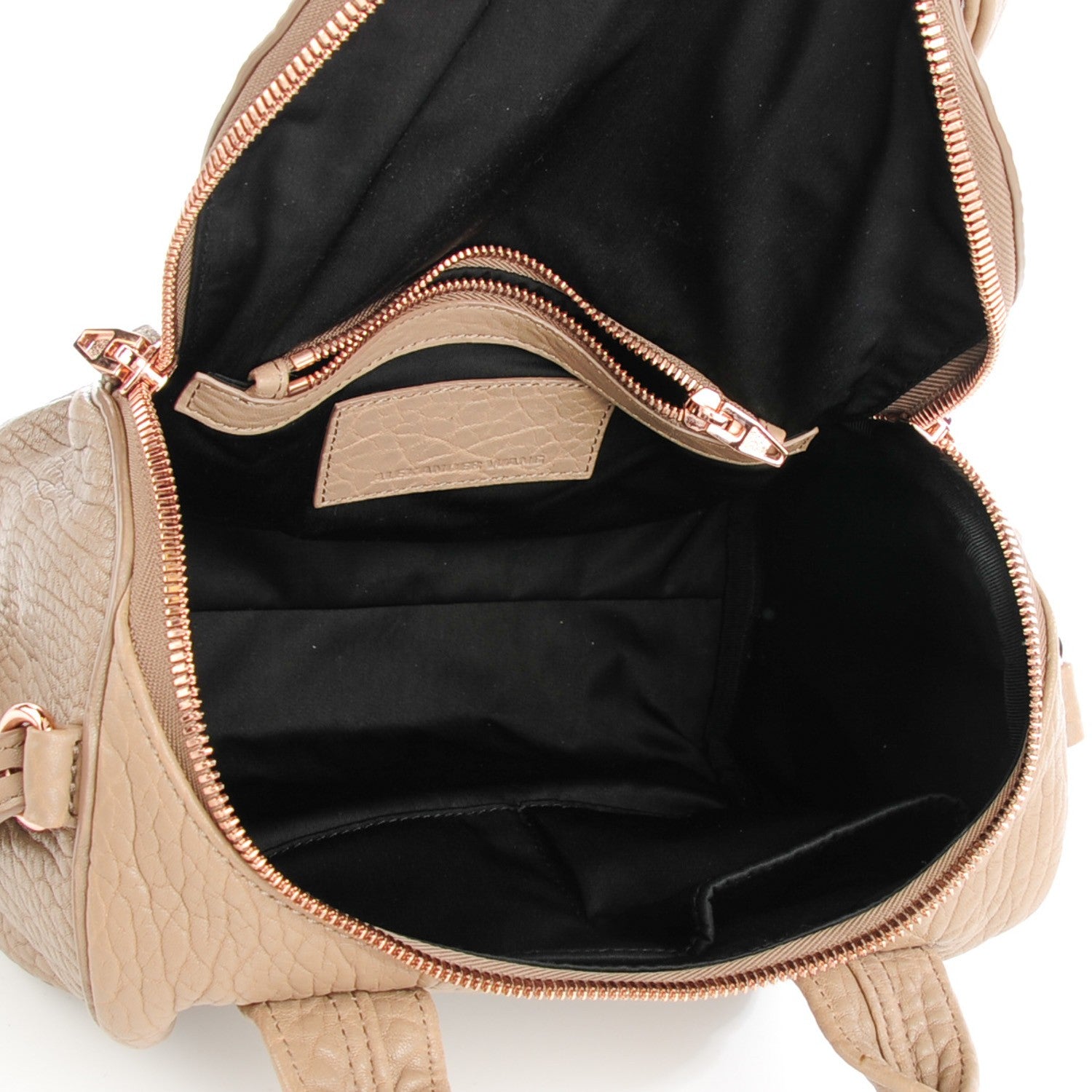 Alexander Wang Pebbled Lambskin Rockie Latte Rose Gold Hardware 5 of 8
