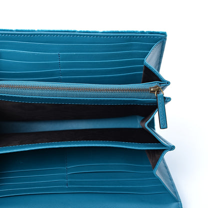 Gucci Velvet Matelasse GG Marmont Chain Wallet Pavone Cyan 4 of 9