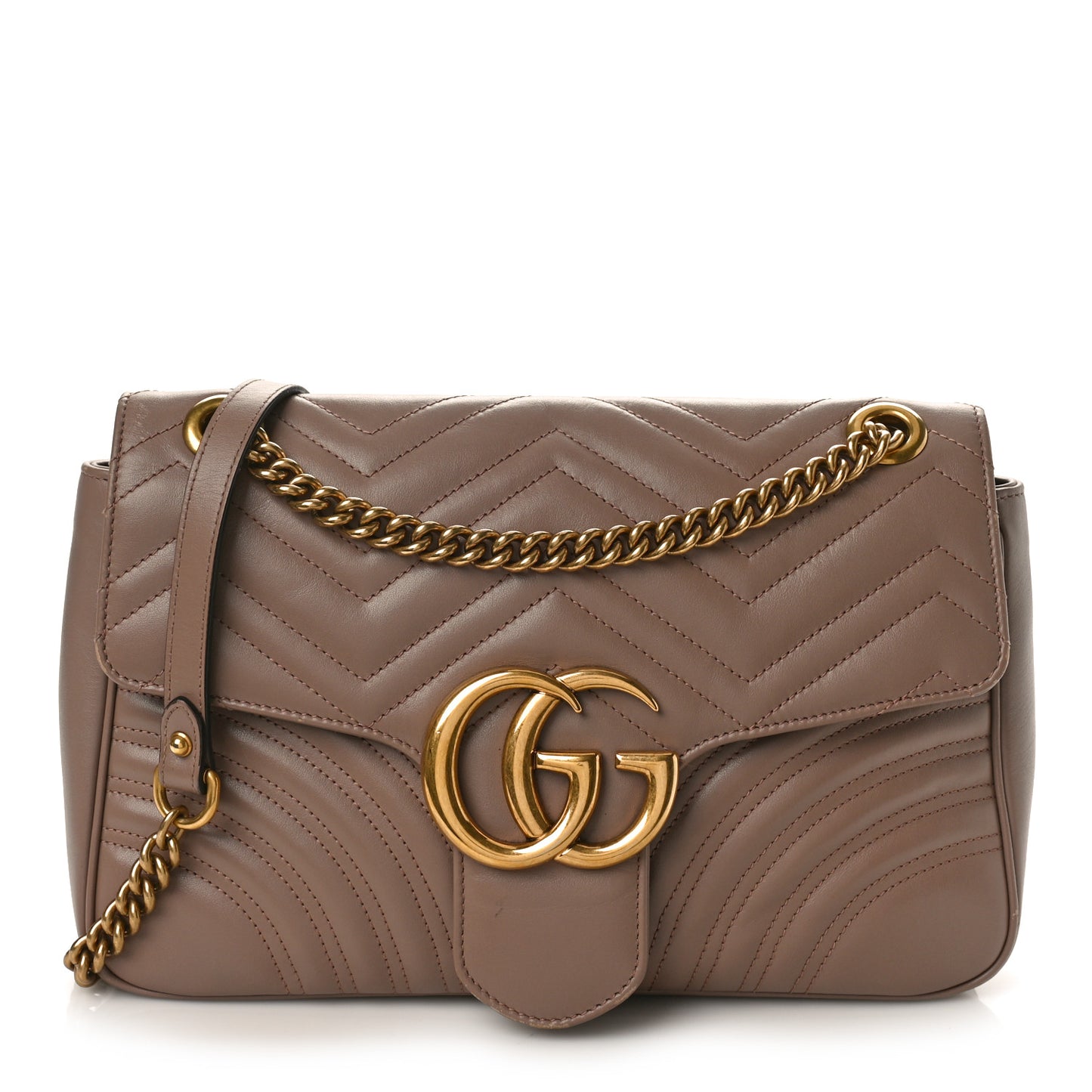 Calfskin Matelasse Medium GG Marmont Shoulder Bag Porcelain Rose