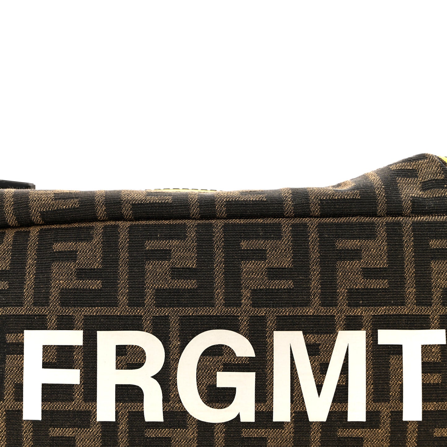 X FRGMT Fabric FF 1974 Embossed Belt Bag Tobacco Moro Black White