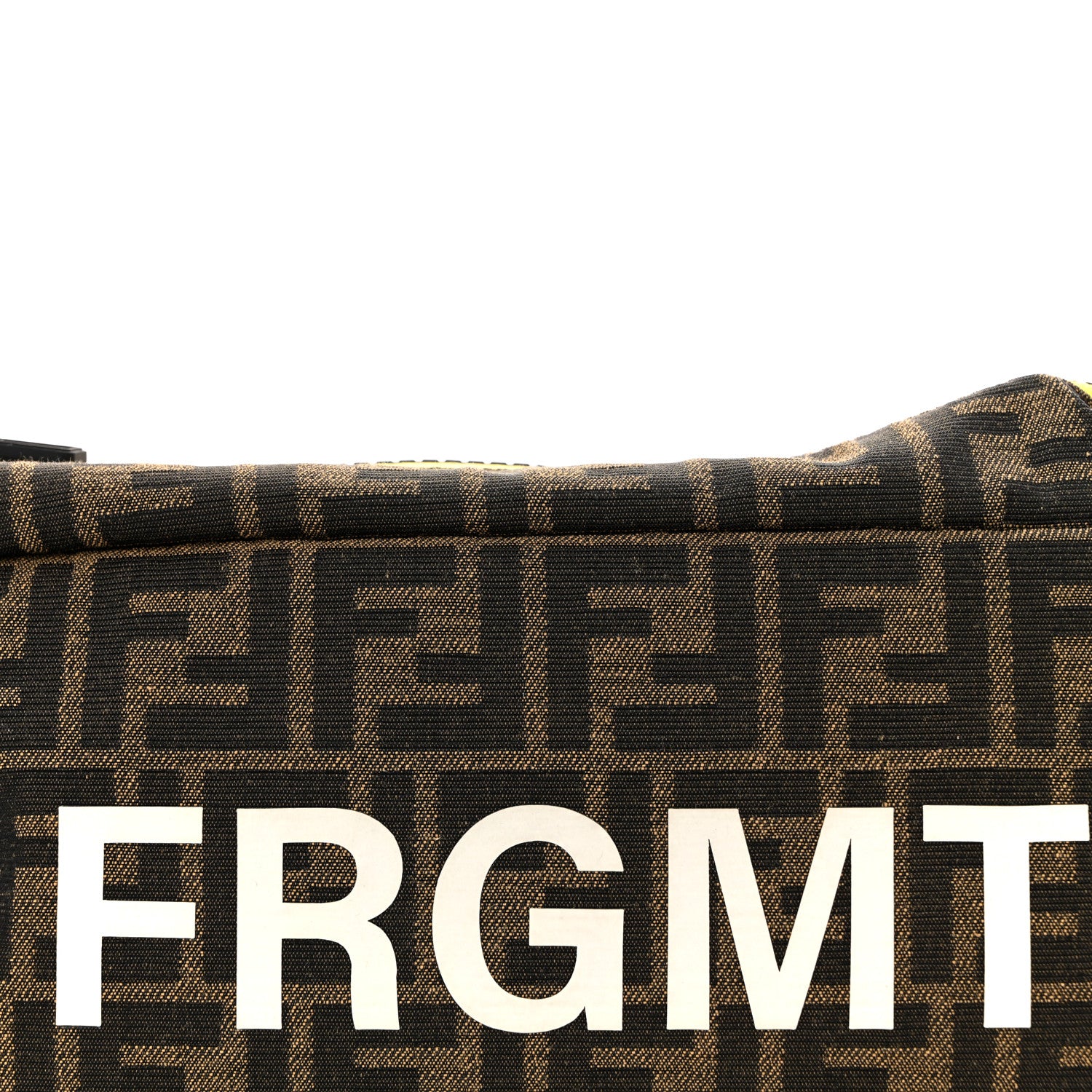 Fendi X FRGMT Fabric FF 1974 Embossed Belt Bag Tobacco Moro Black White 7 of 10
