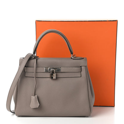 Hermes Togo Kelly Retourne 28 Gris Asphalte 13 of 13
