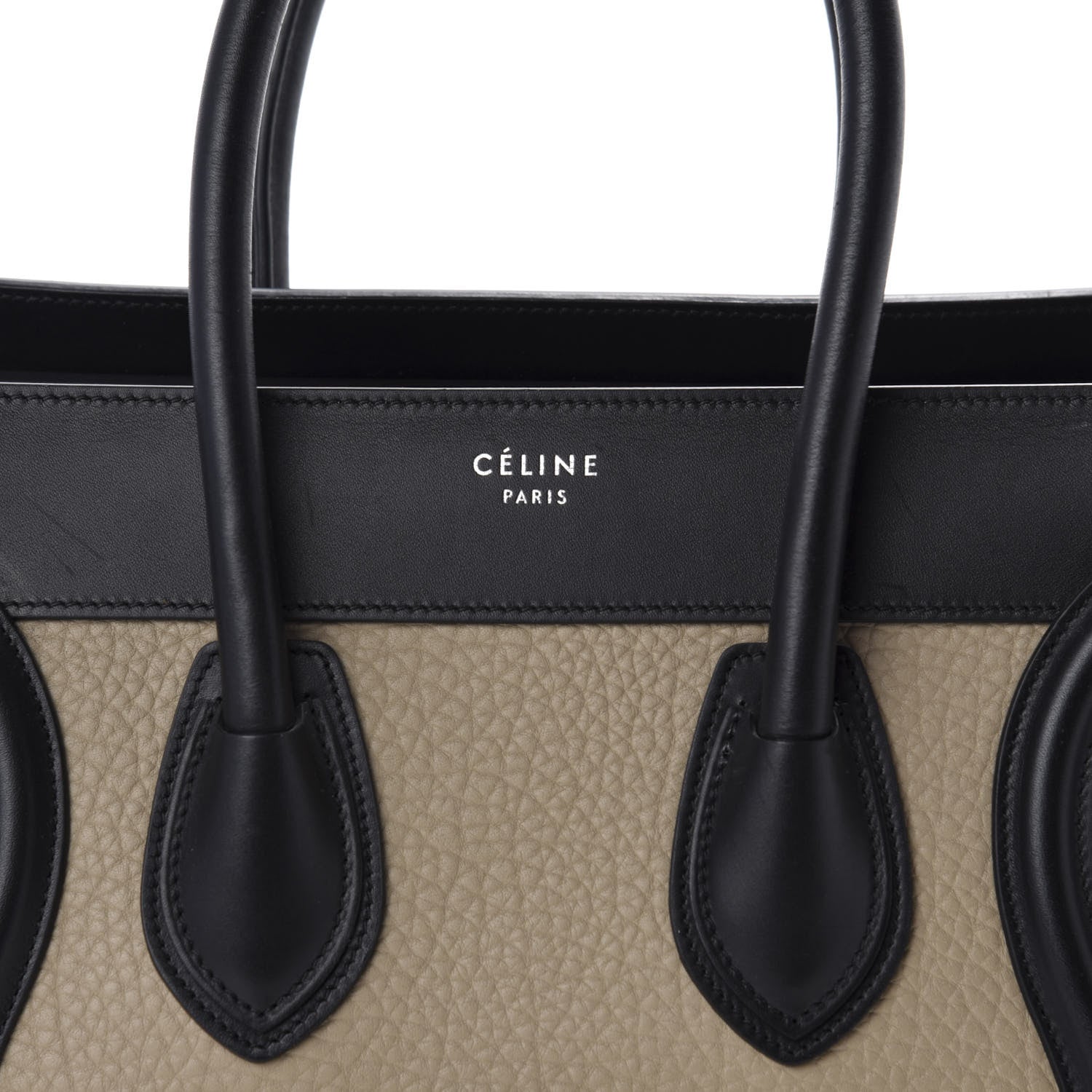 Celine Bullhide Calfskin Nubuck Micro Tri-Color Luggage Beige 9 of 9