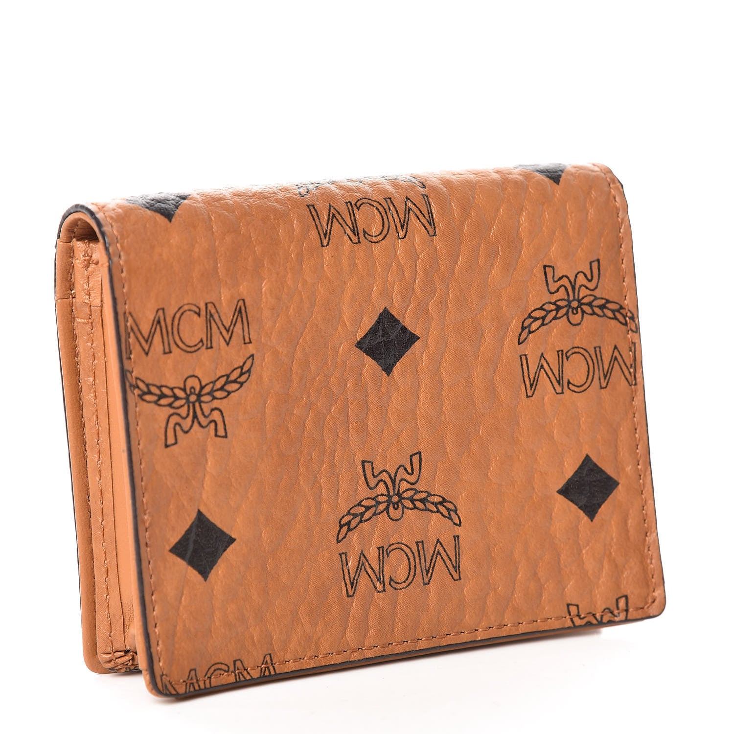 MCM Visetos Heritage Card Case Cognac 3 of 10