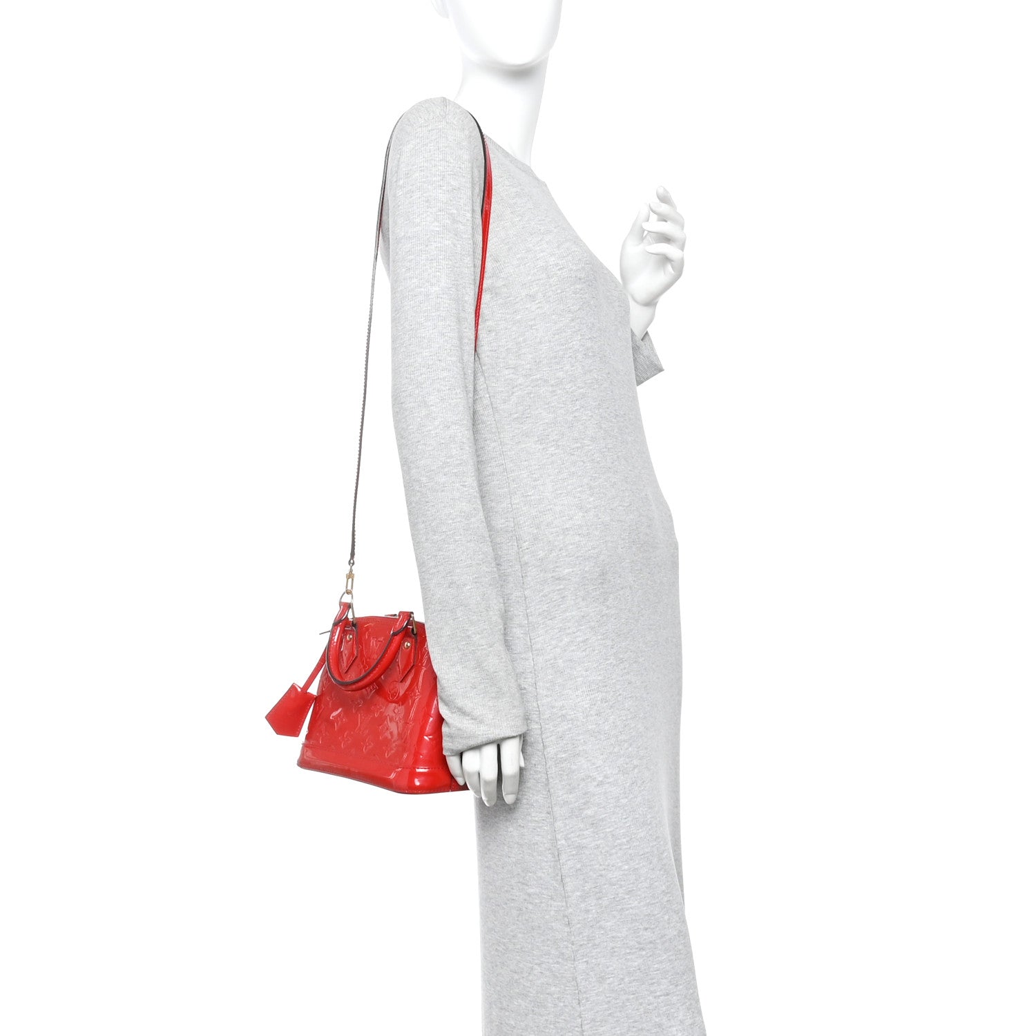 Louis Vuitton Vernis Alma BB Cherry 2 of 9