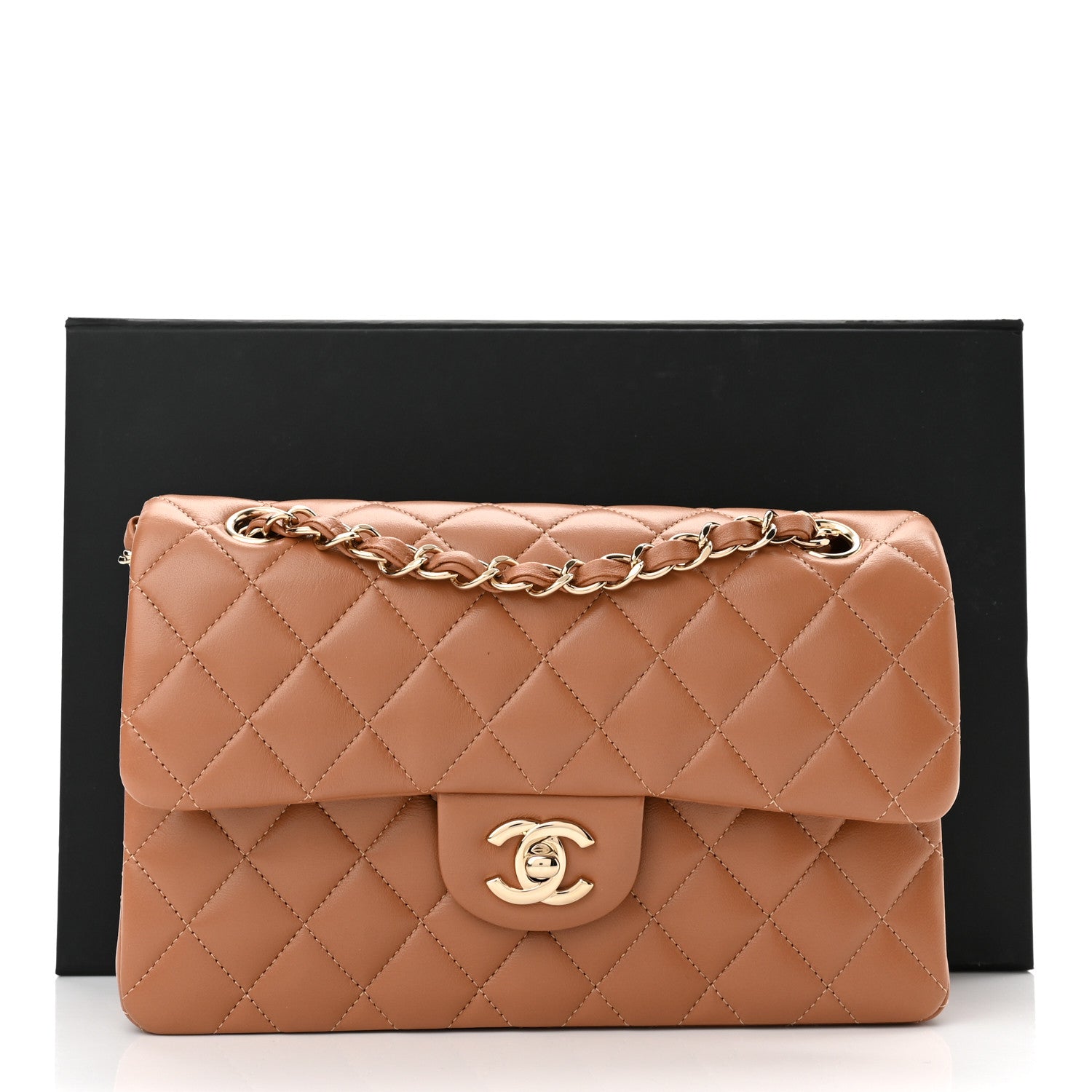 Chanel Lambskin Quilted Small Double Flap Brown 11 of 11