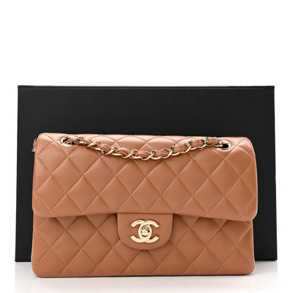 Chanel Lambskin Quilted Small Double Flap Brown 11 of 11