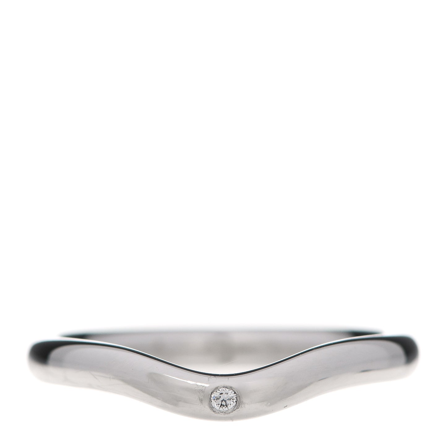 Platinum Diamond 2mm Elsa Peretti Band Ring 48 4.5