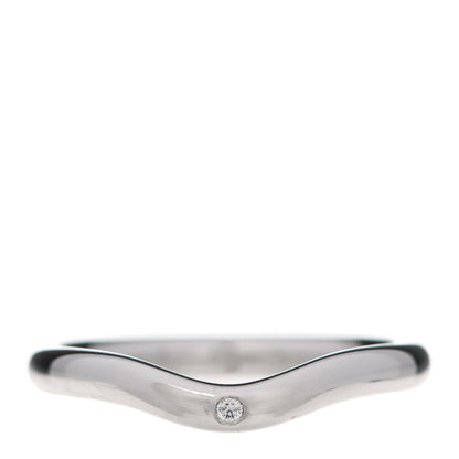 Tiffany Platinum Diamond 2mm Elsa Peretti Band Ring 48 4.5 1 of 5