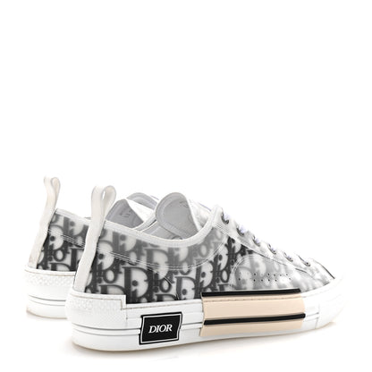 Christian Dior Technical Canvas Oblique Mens B23 Low Top Sneaker 45 White Black 5 of 10