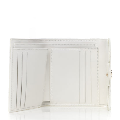 Chanel Caviar Quilted Compact Flap Wallet White 5 of 8