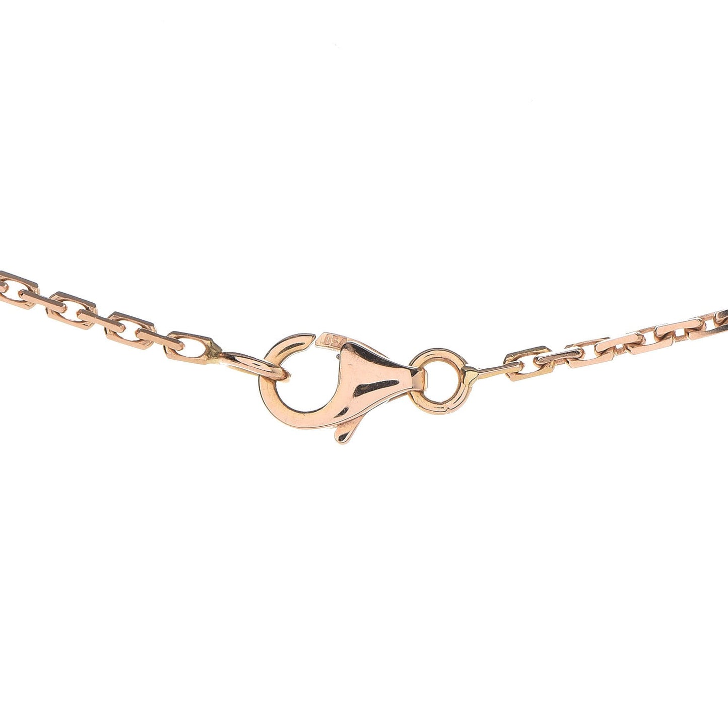 18K Pink Gold Diamond Interlocking LOVE Necklace