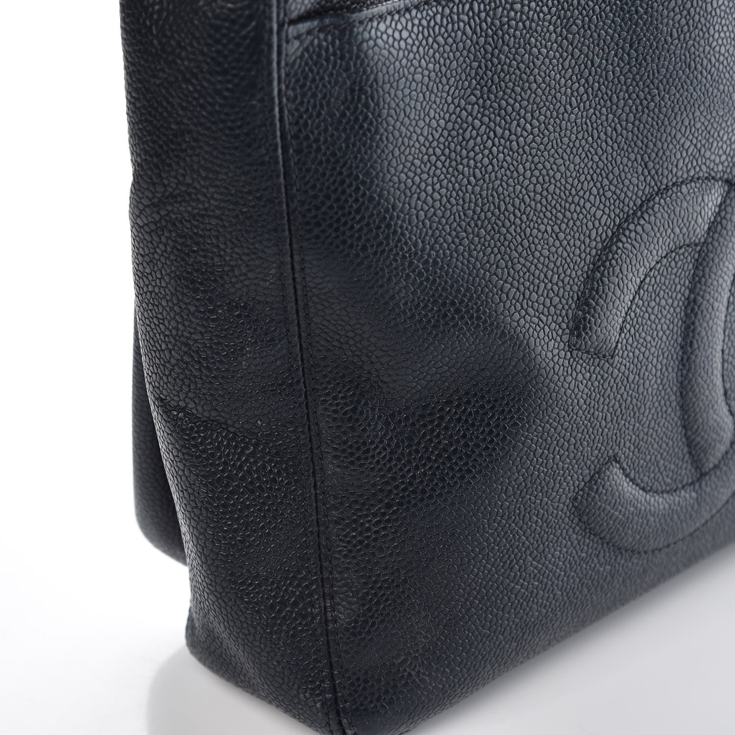 Chanel Caviar Flap Shoulder Bag Navy 9 of 11