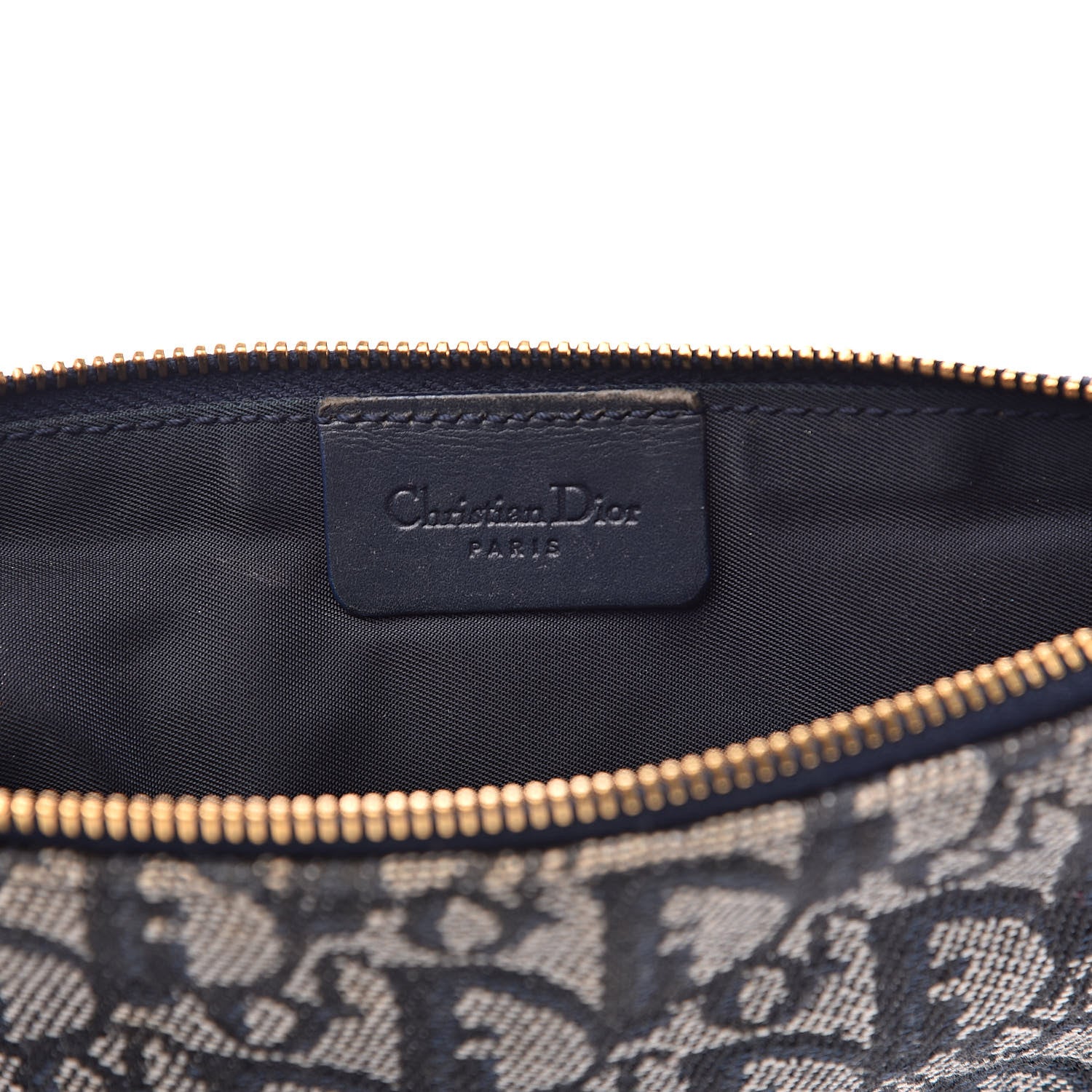 Christian Dior Monogram Mini Saddle Pochette Navy 6 of 10