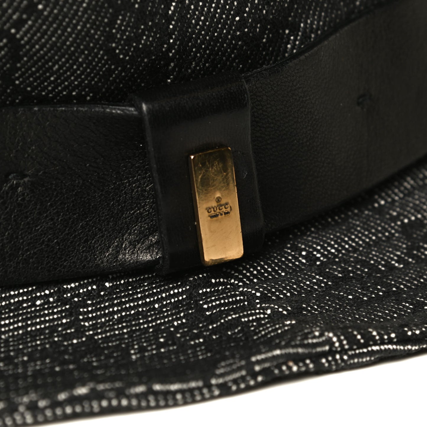 GG Monogram Bucket Hat L Black