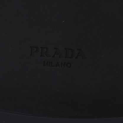 Prada Satin Crystal Metal Triangle Logo 50mm Loafers 37.5 Cristal 8 of 11