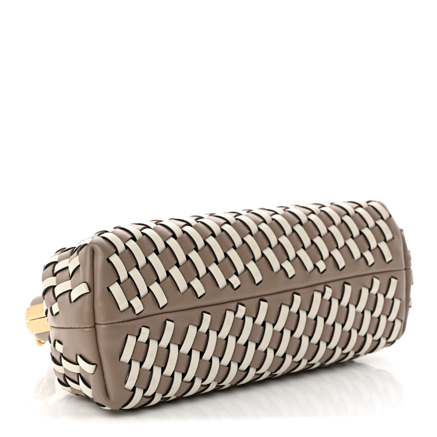 Fendi Vitello Grace Intreccio Nappa Small Fendi First Tortora White Rice 4 of 10