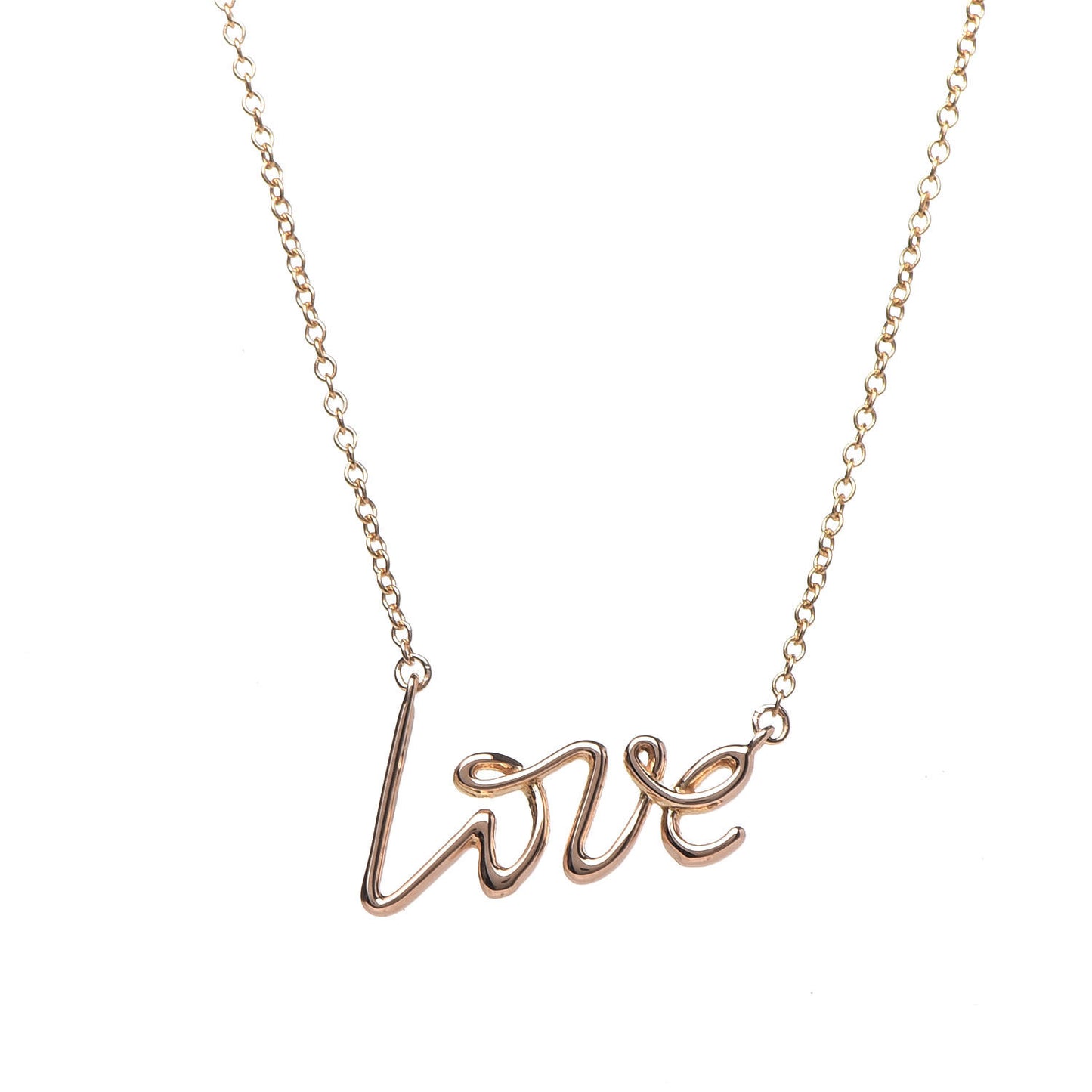 18K Rose Gold Paloma's Graffiti Love Pendant Necklace